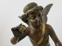 Antike französische Bronzeskulptur IL BAT Henri Giraud 19.Jh
