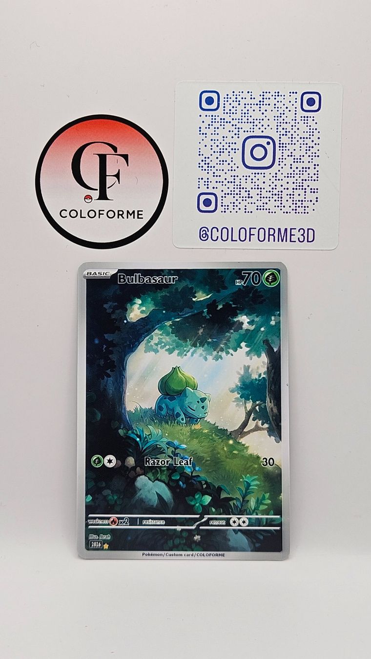 Pokémon Carte collezionabili: Bulbasaur Custom Card – Nuovo (secondo la descrizione) da Yverdon-les-Bains venduto da sen_dh25