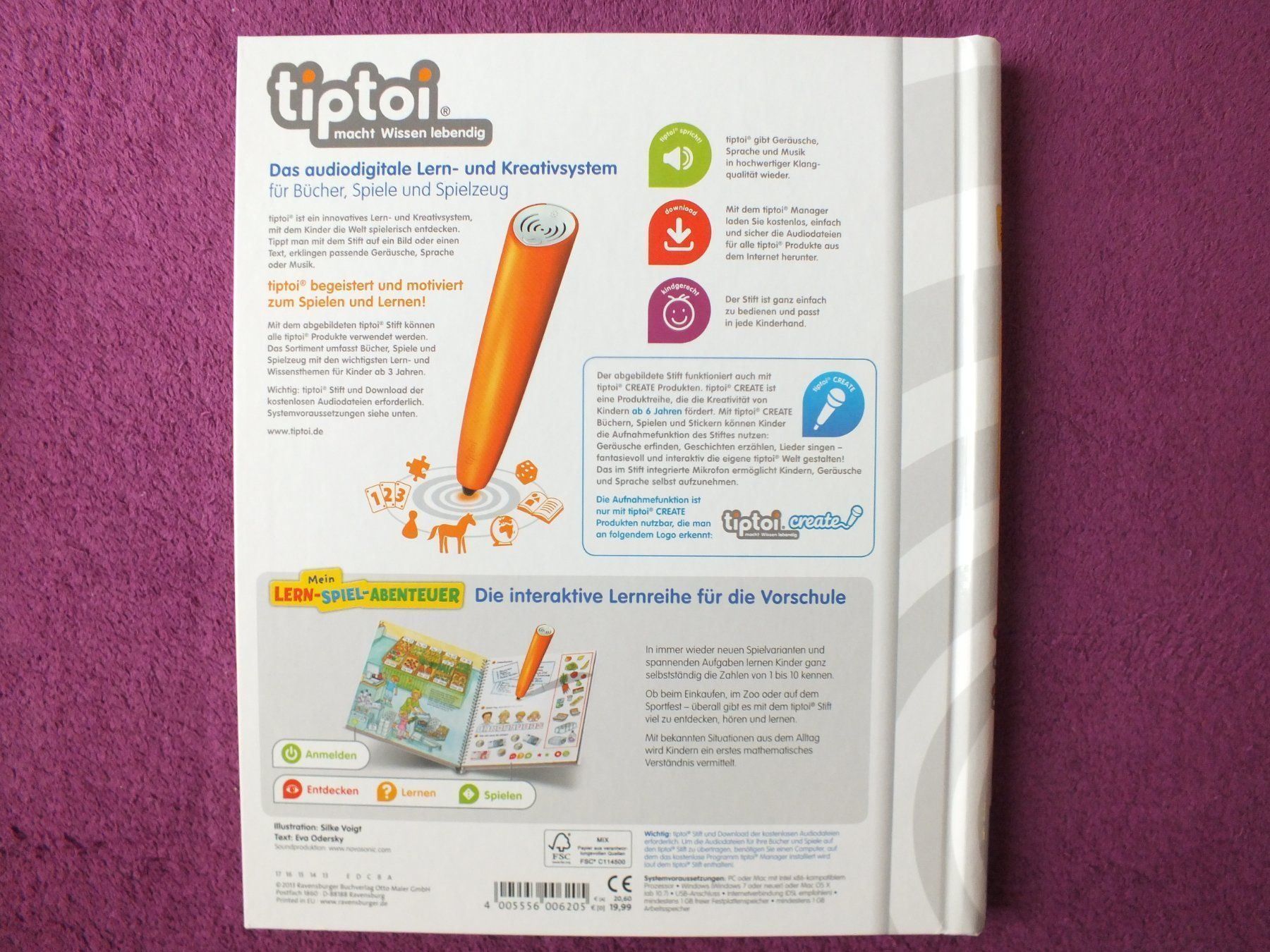 Tiptoi Giocattoli: tiptoi Starterset - CREATE Stift & Buch Erste Zahlen – Usato da Müllheim Dorf venduto da Seeeule01 5