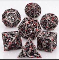 Dungeons and Dragons d&d dnd metal Würfel blood