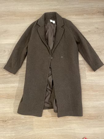 Wollmantel braun-grau NEU