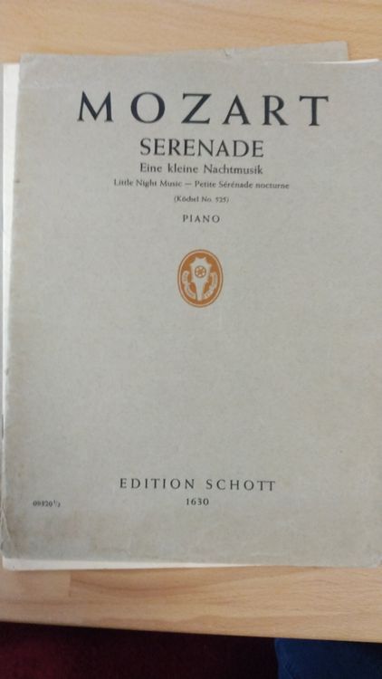 Klavier Noten Mozart SERENADE Kaufen auf Ricardo
