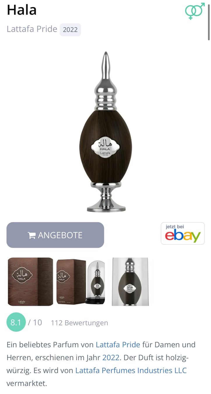 Lattafa Profumi & Eau de Toilette: Lattafa Hala EDP 5ML Abfüllung – Usato da Zürich venduto da deruja 1