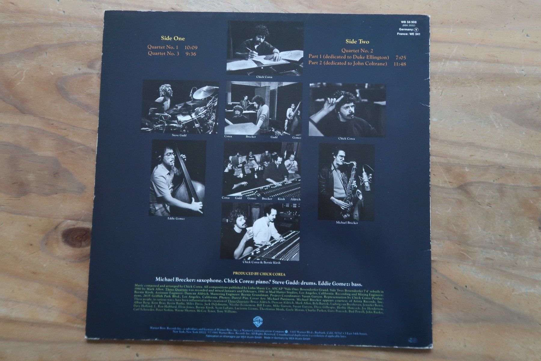 Schallplatten: CHICK COREA - THREE QUARTETS - VINYL LP – Gebraucht aus Basel von Patiscat 1