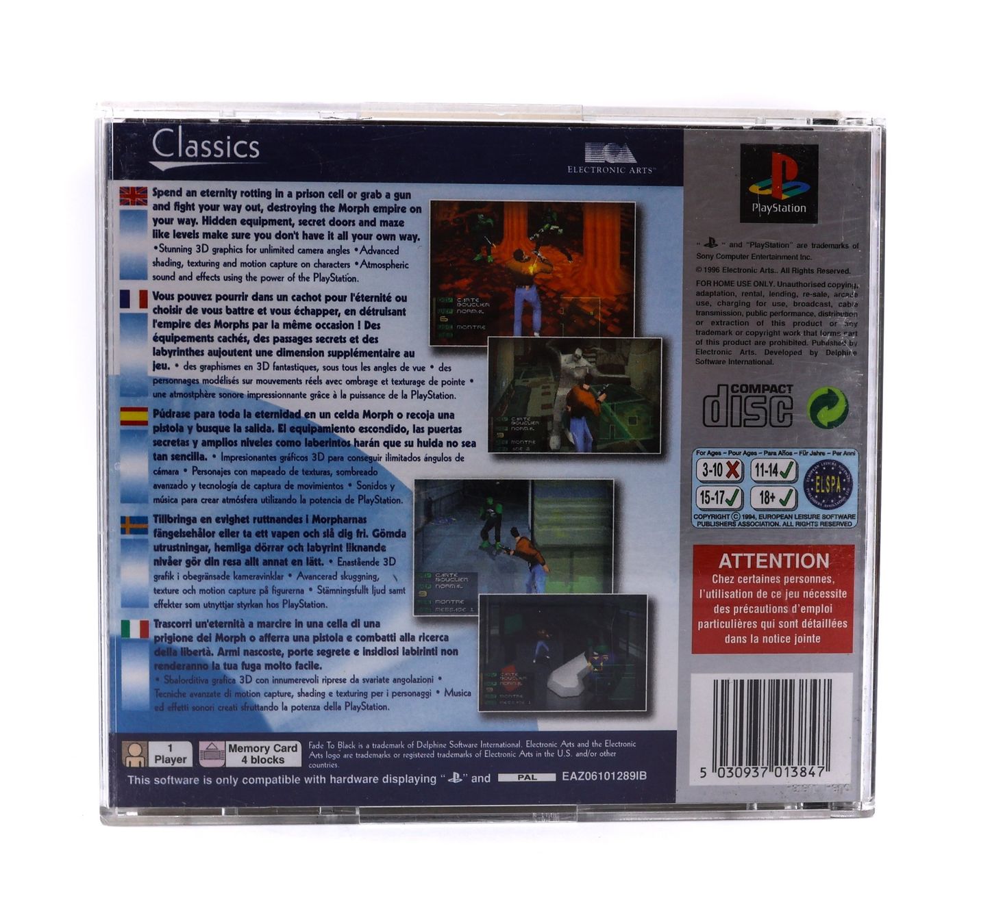 Spiele: Fade to Black [EA Classics] - PS1 – Gebraucht aus Paudex von dindeboy 1