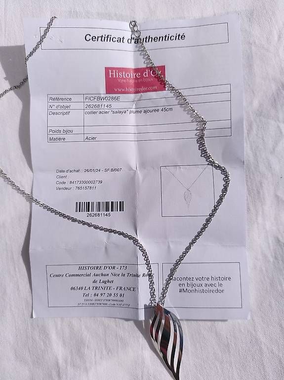 Ketten: Collana da donna in acciaio bianco – Gebraucht aus Sessa von uza_x5jm 1