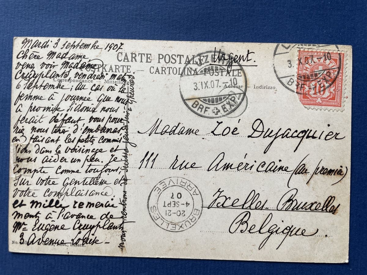 Cartoline postali: Alte Ansichtskarte Göschenen mit Dammagletscher, 1907Top! – Usato da Neuhausen am Rheinfall venduto da Arielle55 1