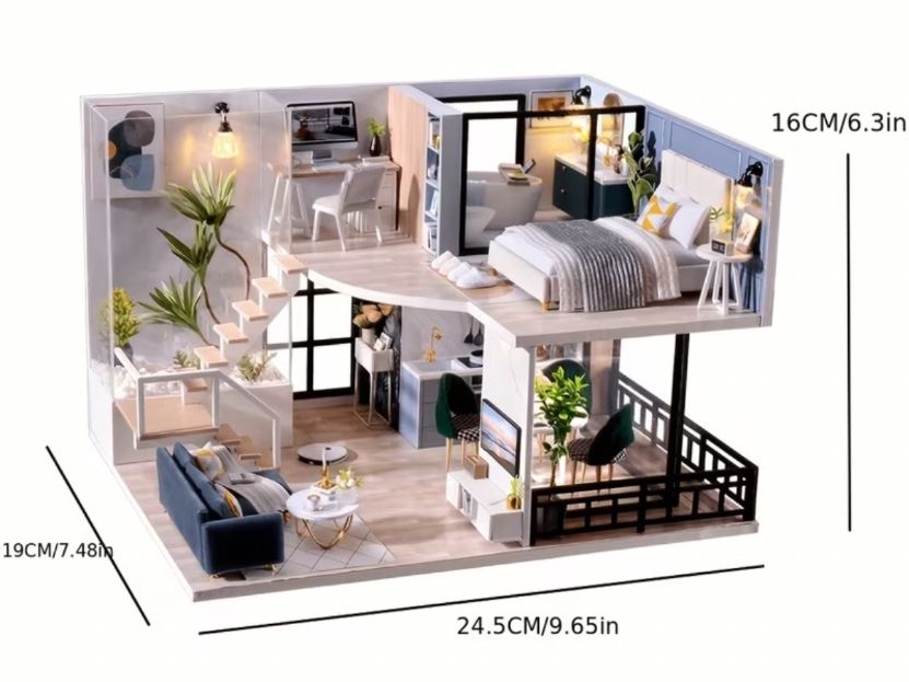 Case e mobili per bambole: DIY house mit LED lights – Nuovo e nell'imballaggio originale da Wettingen venduto da nat_khd8