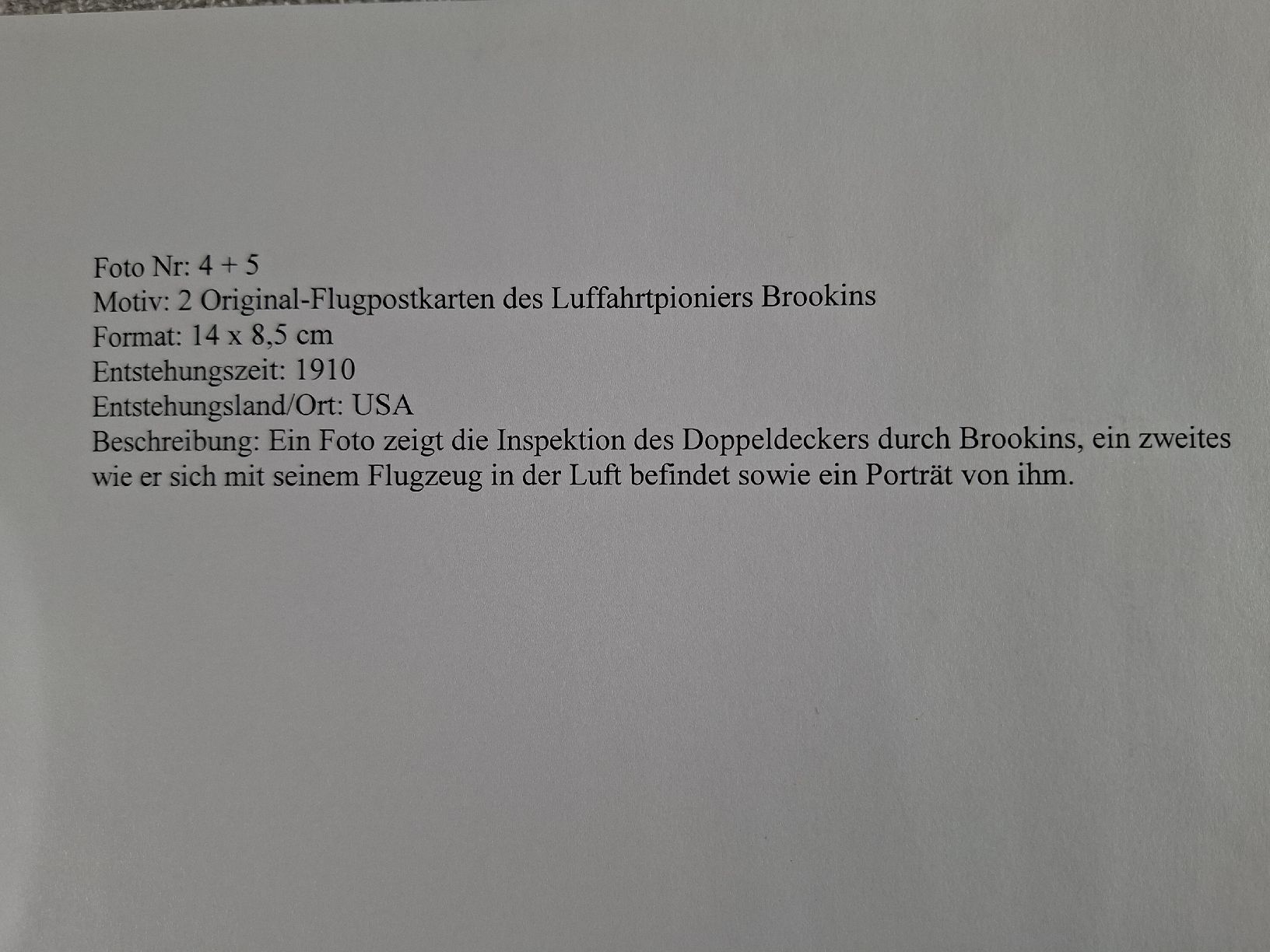 Cartoline postali: Aviatikpostkarten,Luftpionier Brookins 1910 – Usato da Grindelwald venduto da carro5 6