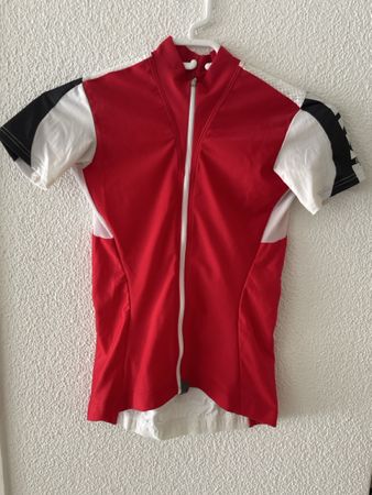 Radtrikot kurzarm rot weiss schwarz Grösse M guter Zustand
