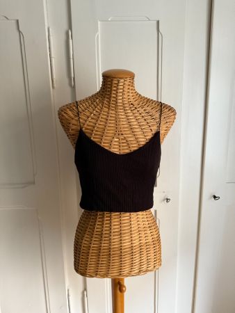 WEEKDAY - cropped Top dunkelbraun M
