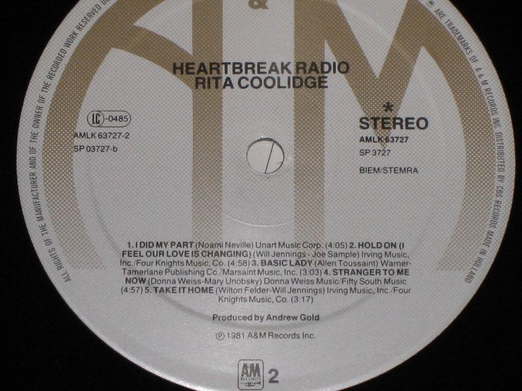 Schallplatten: LP - RITA COOLIDGE - HEARTBREAK RADIO – Gebraucht aus Steckborn von Quo7 2
