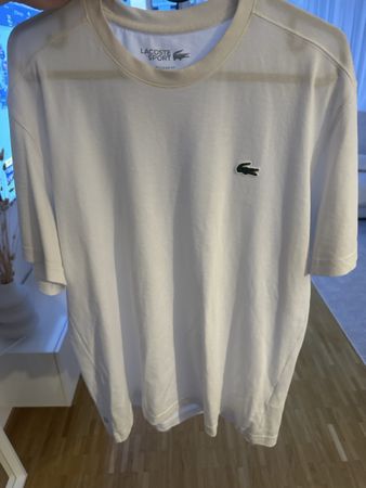 T-shirt Lacoste Sport blanc coupe régulière état neuf