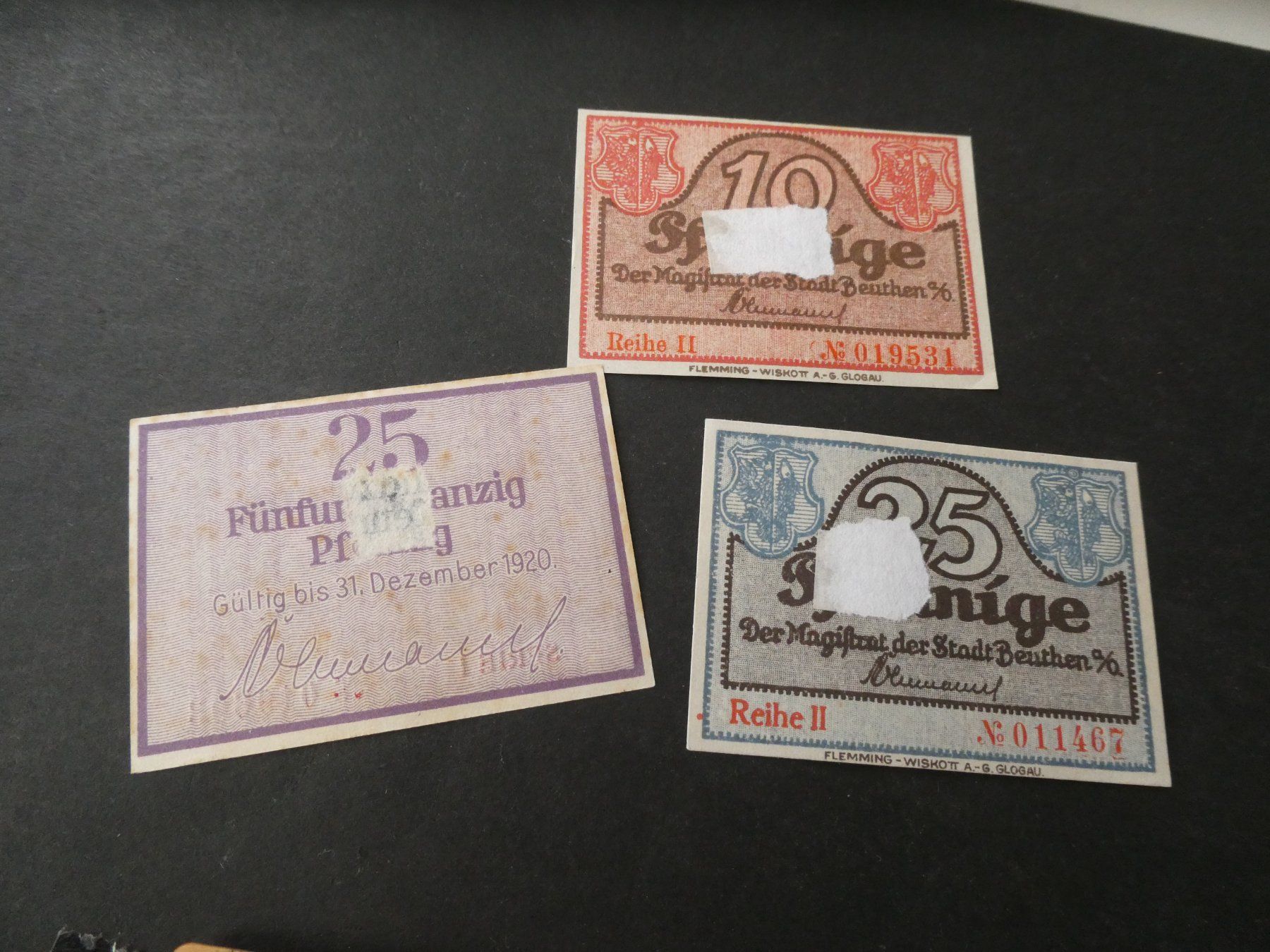 Billets de banque: Dt. Reich, Beuthen a.d. Oder - Notgeld – D'occasion à Hinterforst par Rohusri 1