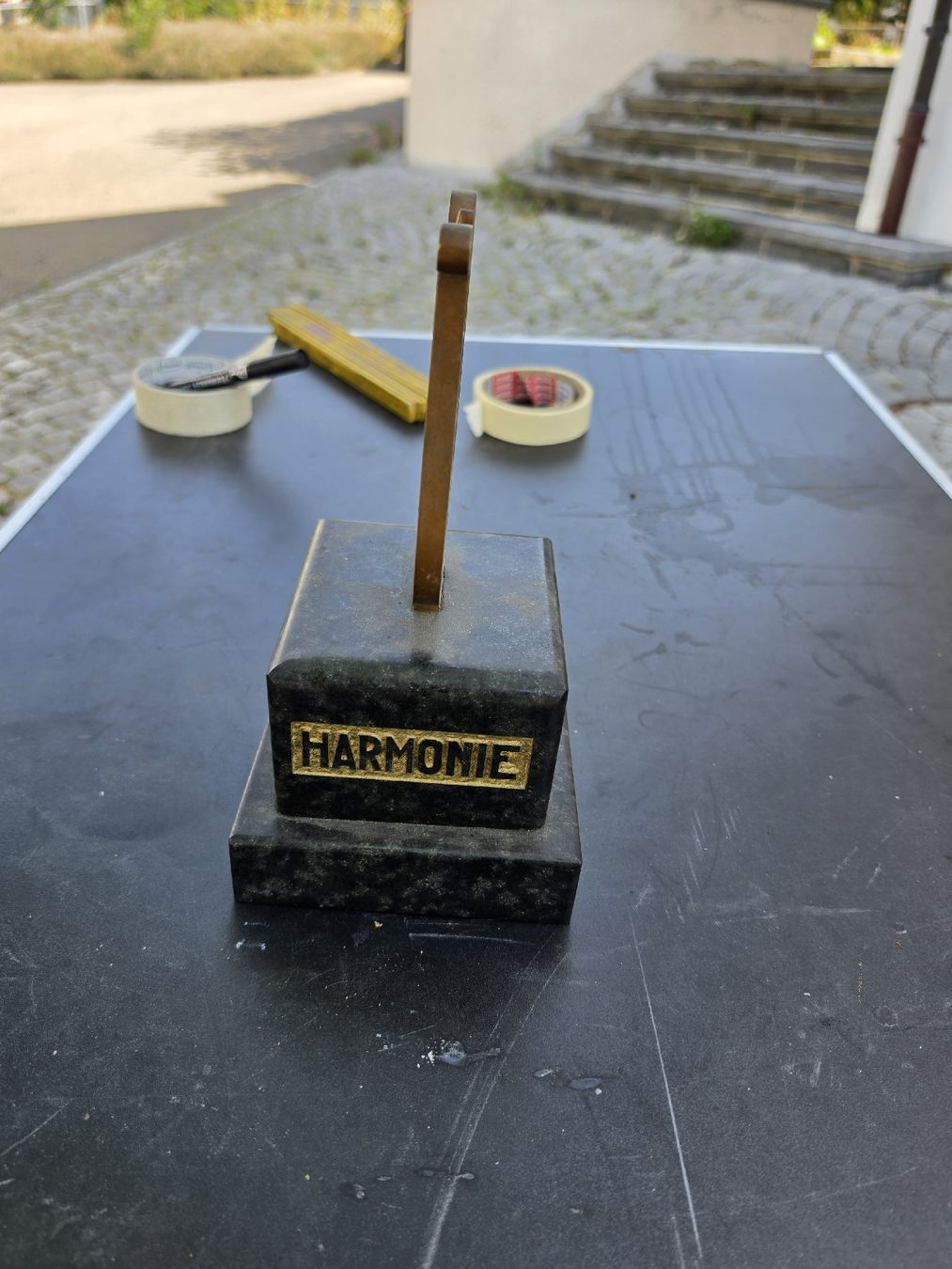 Sonstiges zum Sammeln & Seltenes: Trophäe Männerchor Goldach Harmonie und Leben Messing – Gebraucht aus Mettlen von elios0888 1