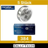 Renata 384 Box, SR736SW Knopfzellenbatterie - 5 Stk.