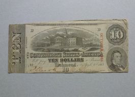 Confederate States of America ++ 10 Dollars 1863