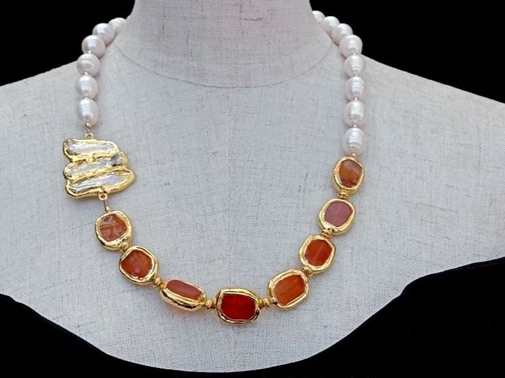 Aleasha Kreuz Perlenkette Women's Pearl Cross Necklace