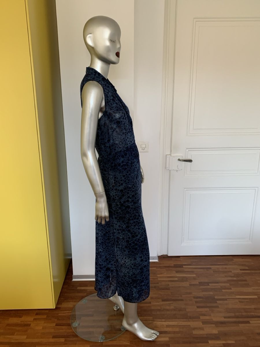 Akris Vestiti: AKRIS: Herrlich leichtes, langes Kleid, blau gemustert, 38 – Nuovo (secondo la descrizione) da Luzern venduto da paulablue 2