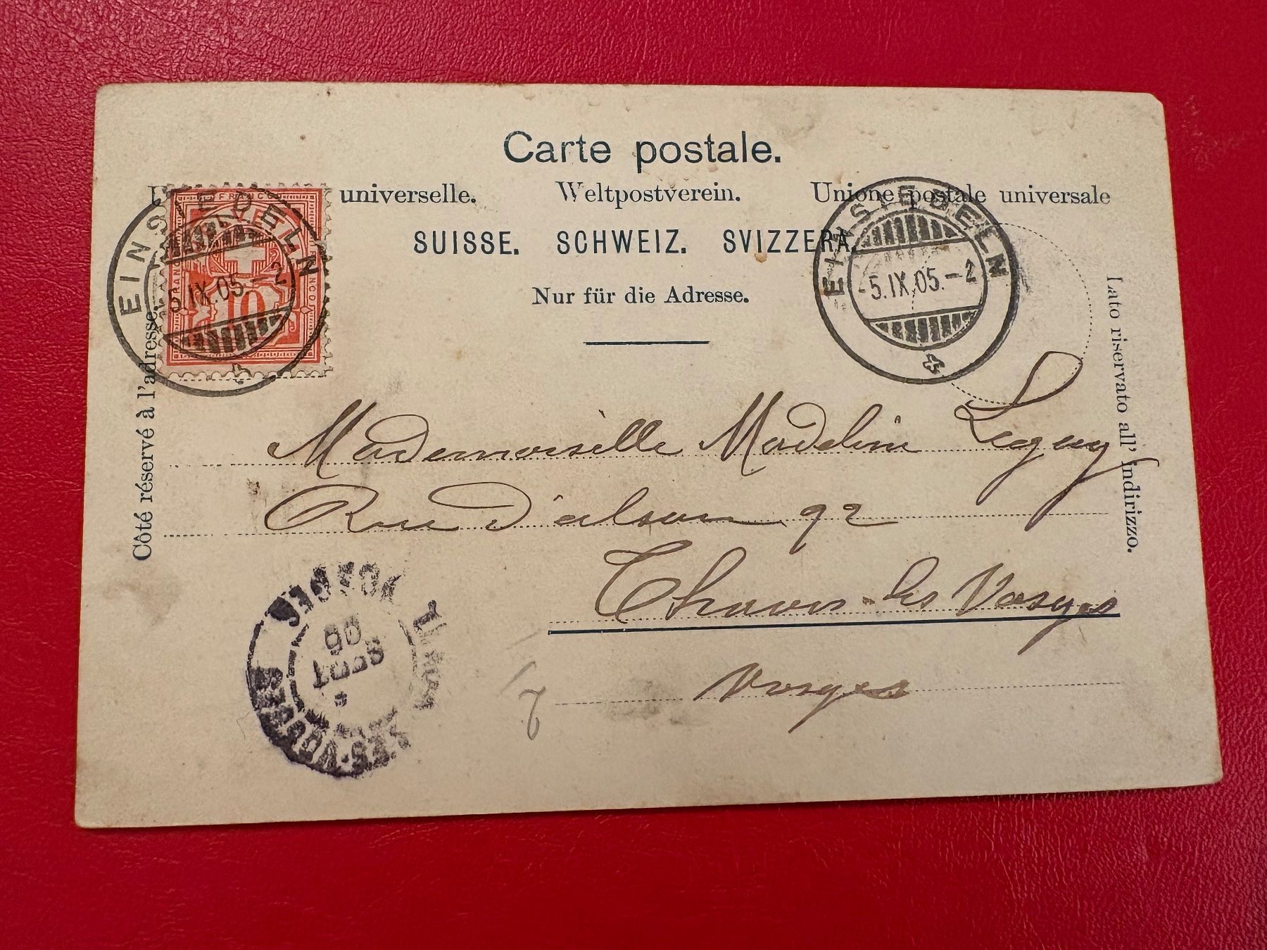 Cartoline postali: 1905 // Einsiedeln – Usato da St-Légier-La Chiésaz venduto da Theo005 1