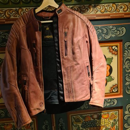 Motorradjacke Damen Leder Garibaldi Rot XL