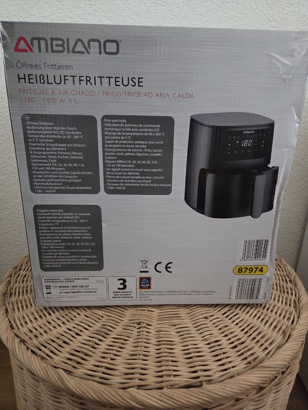 Ambiano Appareils de cuisine: Friteuse à air chaud – Neuf avec emballage d'origine à Bramois par sop_9jpz 2