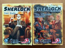 2 Sherlock Krimi Kartenspiele, abacusspiele, eines neu & OVP