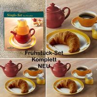 Botticelli Frühstück Single-Set Porzellan Kanne Tasse Neu