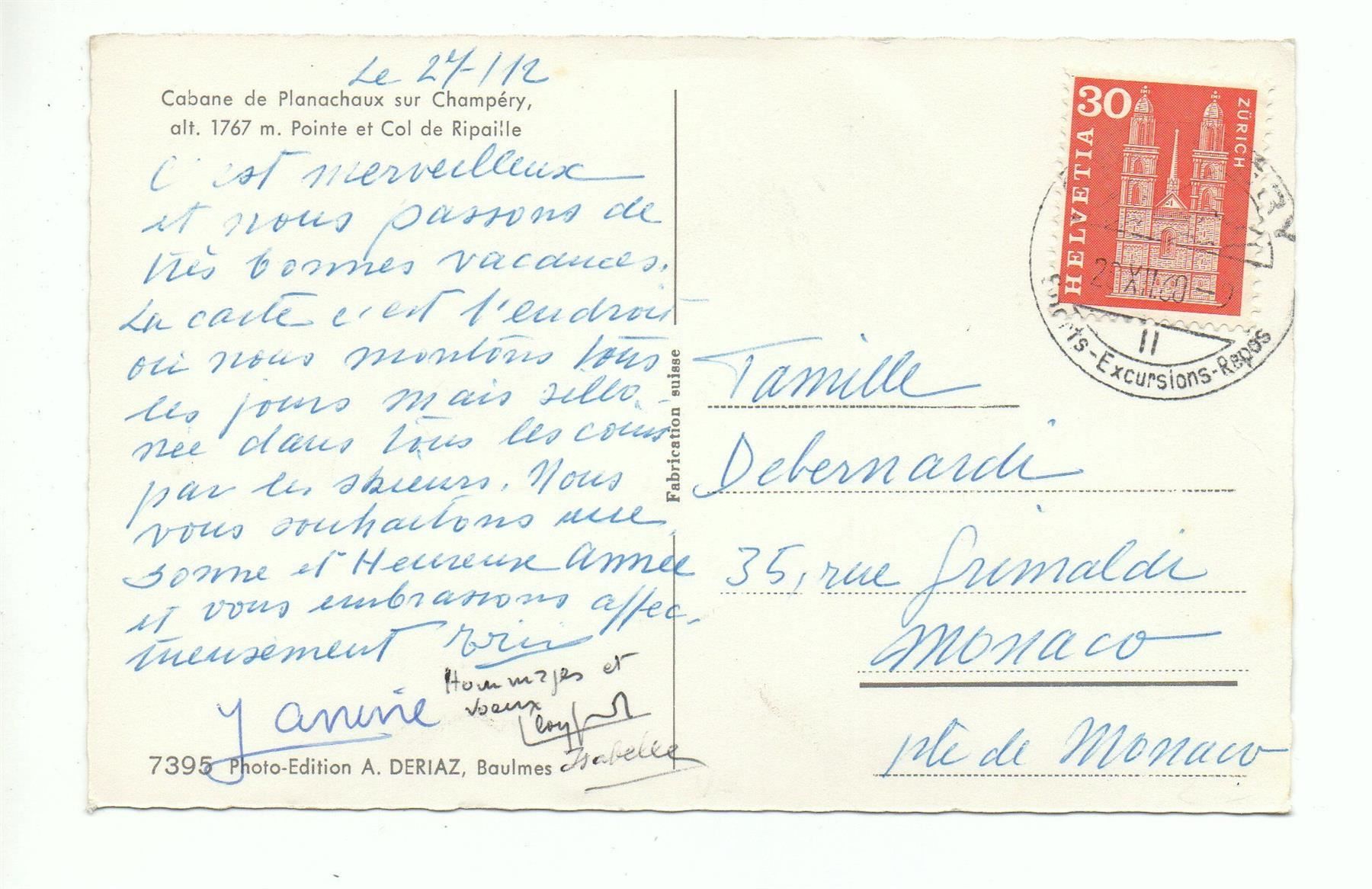 Cartes postales: CHAMBÉRY Cabane de Planachaux – D'occasion à Jona par philajona 1