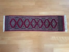 Pakistanischer Buchara-Altarteppich 30x115 cm, handgeknüpft