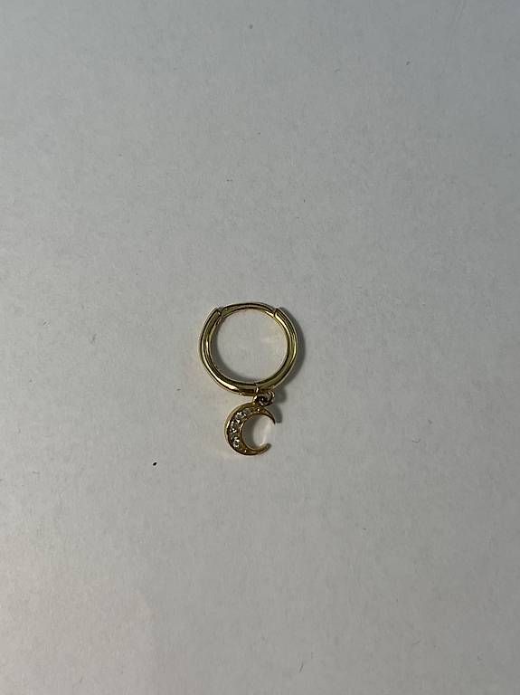 Boucles d'oreille: Einzelner Mini Hoop Mond mit Steinen – D'occasion à Birsfelden par tam_t8t8