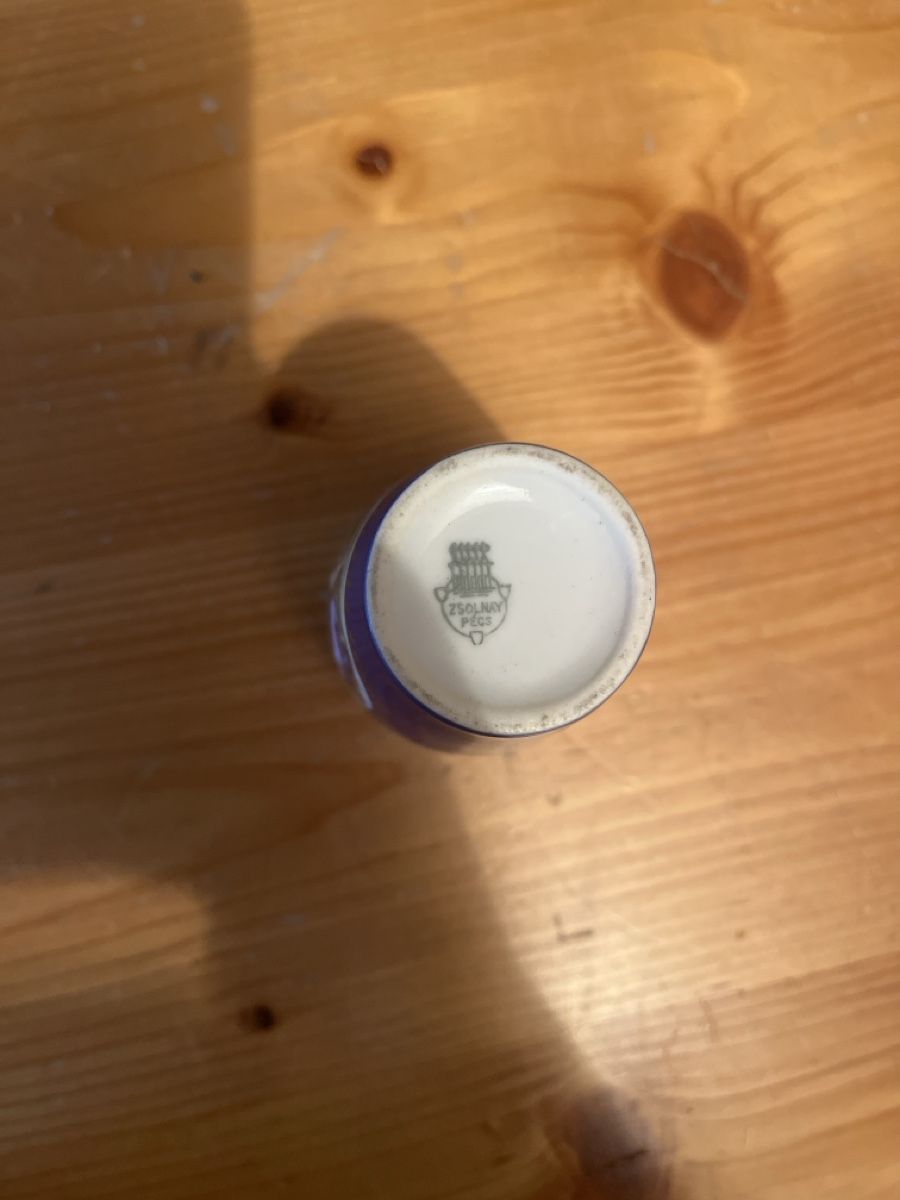 Vasi & Recipienti: Antike Vase mit Goldrand, königsblau – Usato da Fischenthal venduto da luc_82dg 1