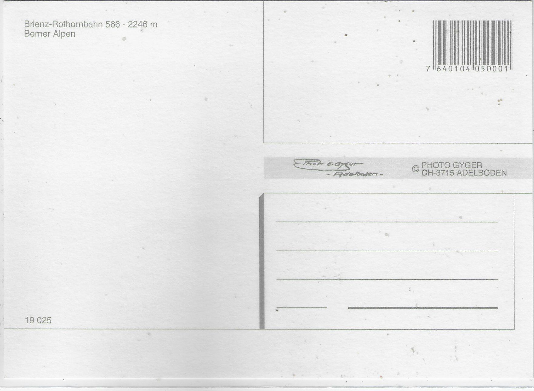 Cartes postales: Brienzer-Rothornbahn – D'occasion à Ettingen par Kartenplanet 1