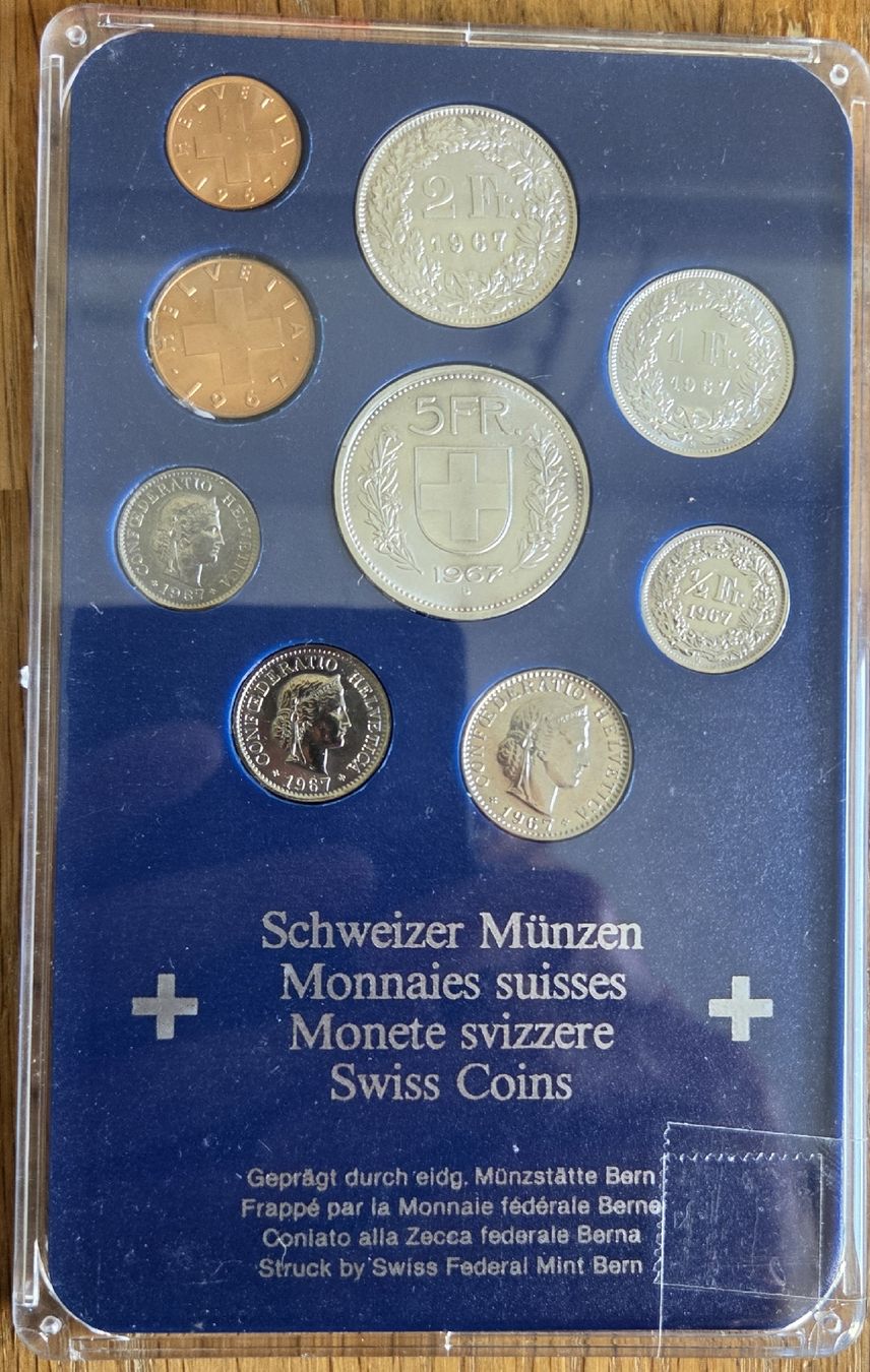 Tutti le monete: Silber CH Münzsatz 1967 Stempelglatz.. – Usato da Stans venduto da Ducati16 7