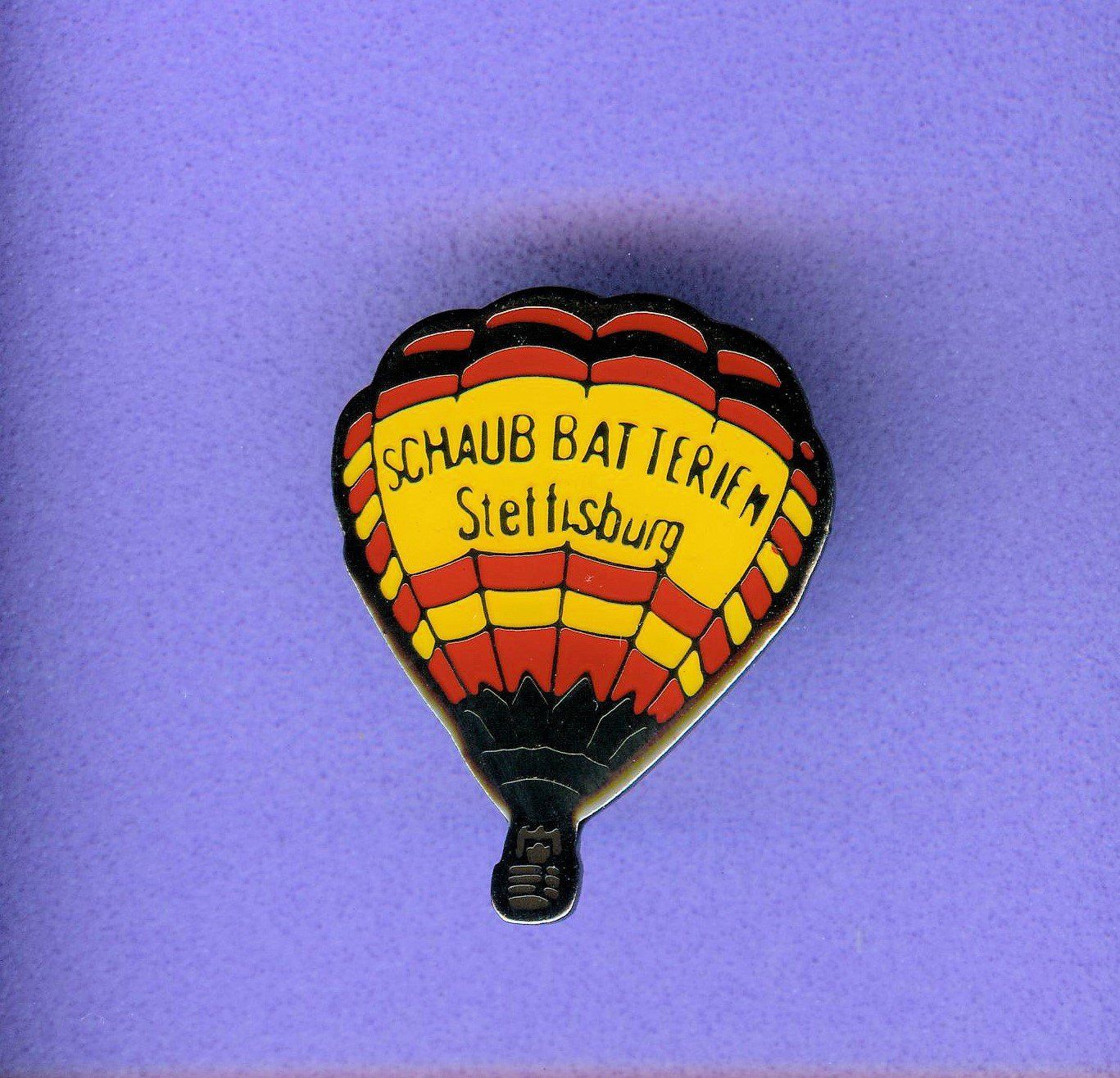 Placchette & Badge: Heissluftballon   SCHAUB BATTERIEN – Usato da Winterthur venduto da Sammleroase