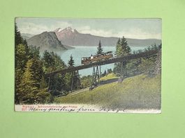 Rigibahn - Schnurtobelbrücke und Pilatus - 1905