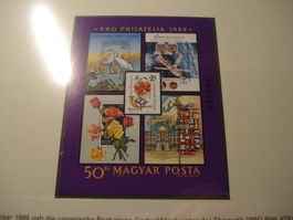 Ungarn 1989, Block Philatelia'89  **+ET-o, +Beschrieb