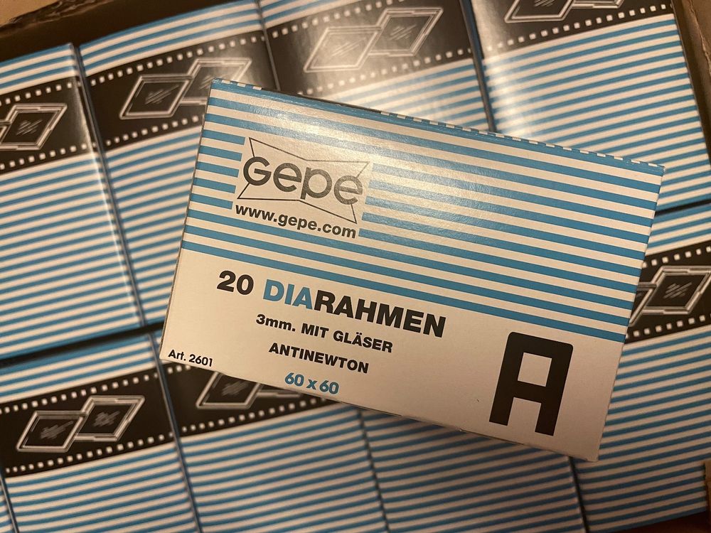 20 Diarahmen von GEPE Format 60x60mm (mit Glas) (Neu und ...