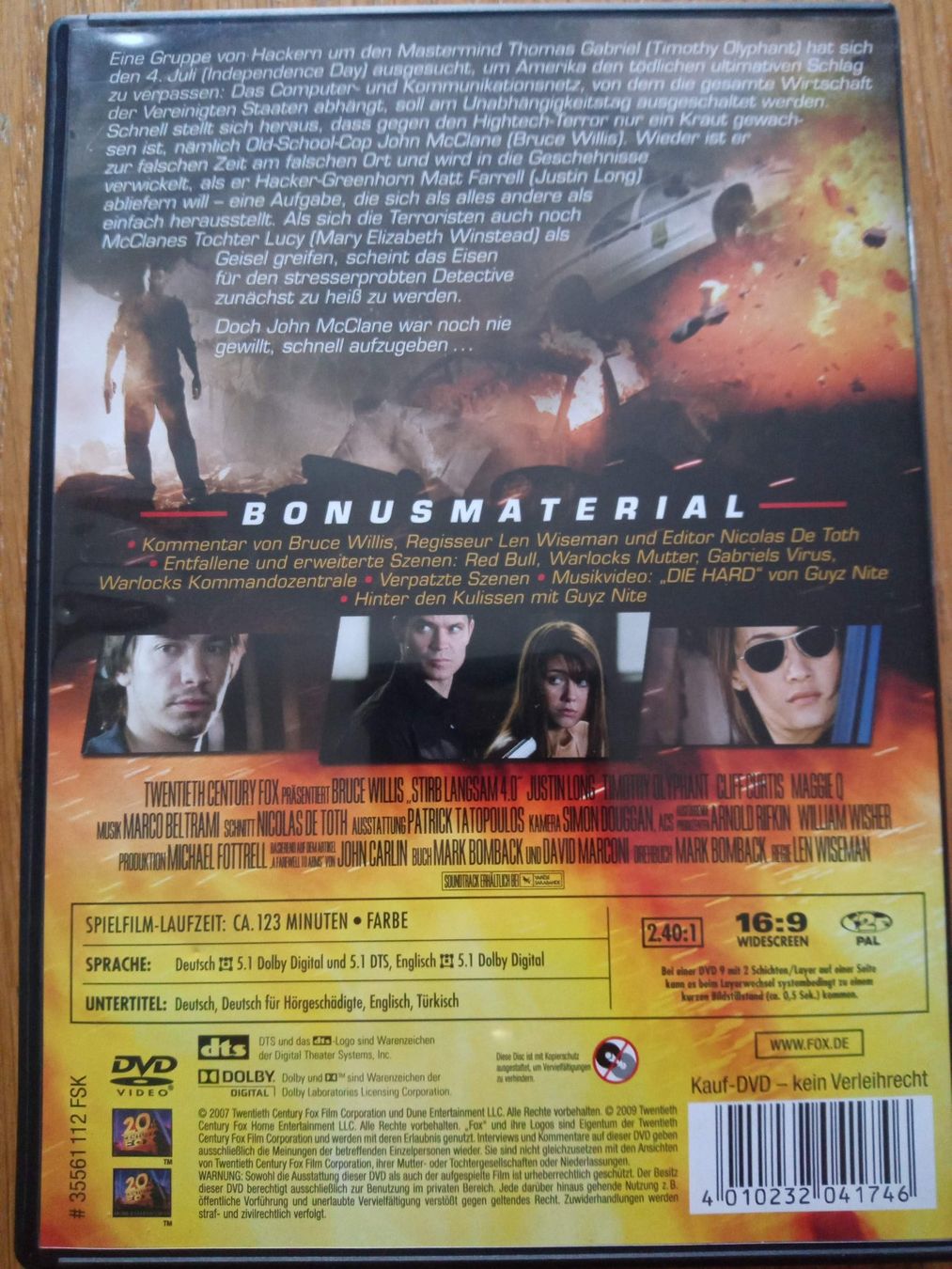 Tutti i DVDs: Stirb Langsam 4.0 DVD, Action mit Bruce Willis – Usato da Reinach AG venduto da Donramon1 1