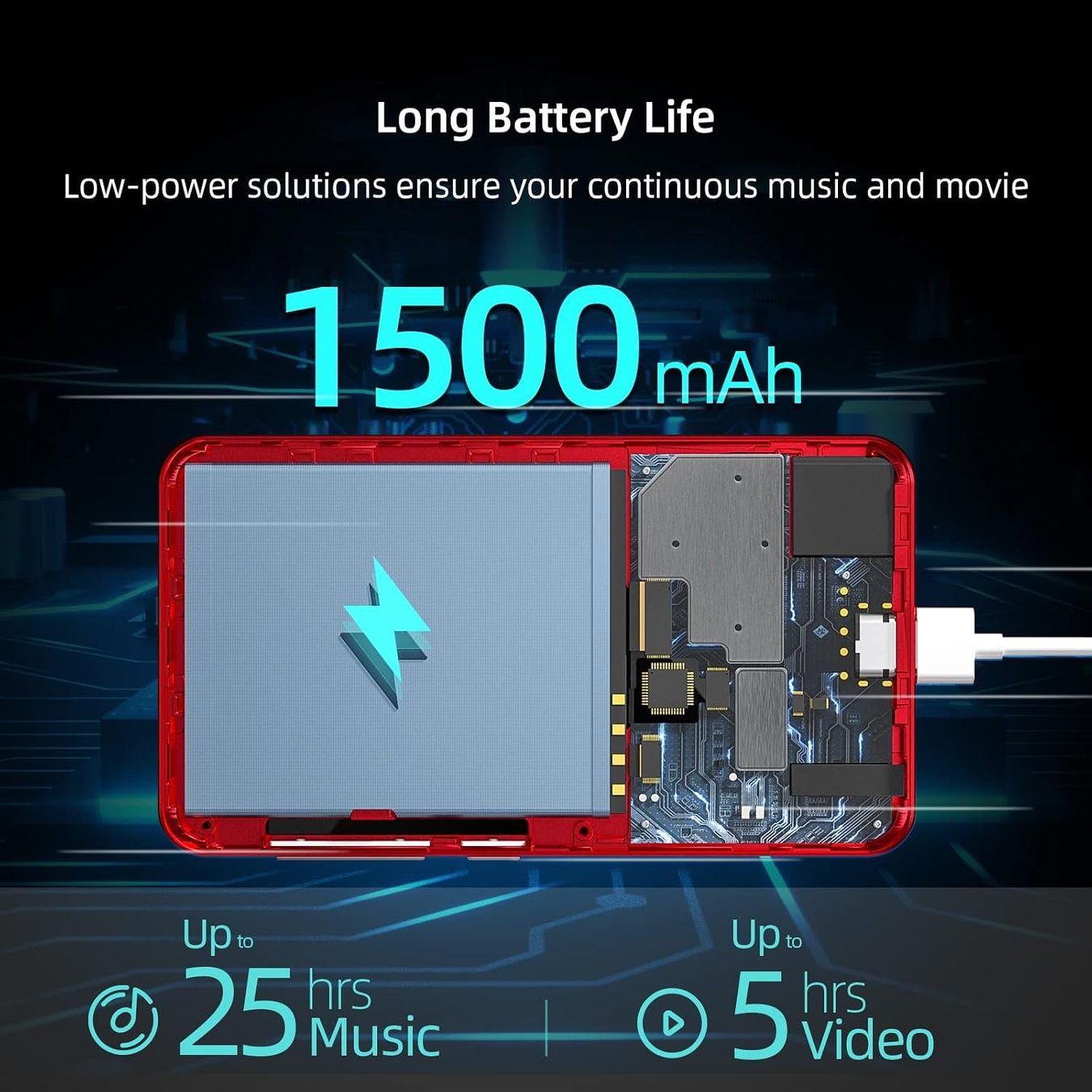 Lecteur media portable: MP3-Player 4" Touchscreen Bluetooth WLAN Schwarz-Rot – Neuf avec emballage d'origine à Schaffhausen par smarastore 5
