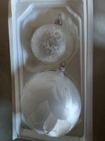 2 echt Glas Weihnachts-Kugeln Noël
