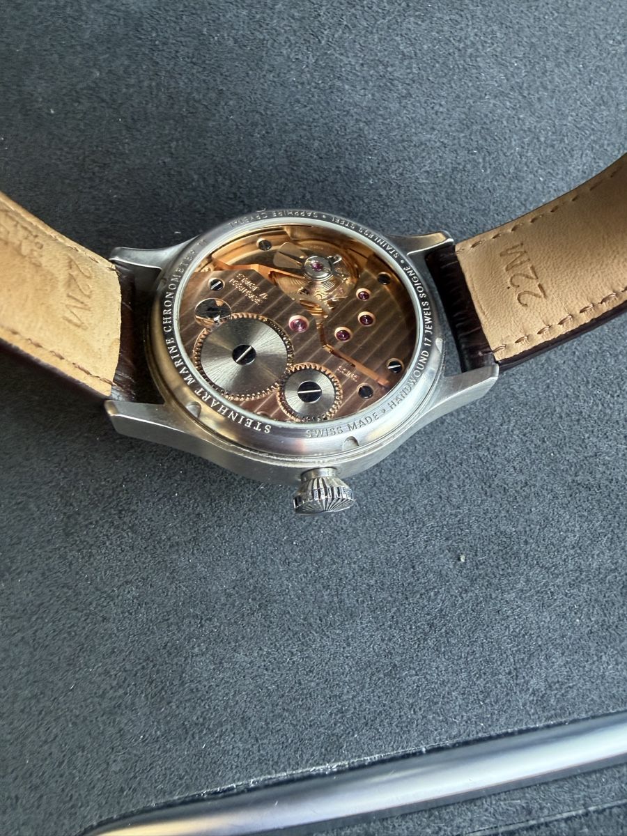 Steinhart Orologi: MARINE CHRONOMETER 42 WHITE ROMAN – Usato da Winterthur venduto da RN-789 3