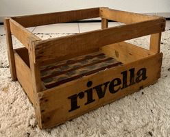 Original 60er Rivella Harasse, Holzkiste Vintage Deko!