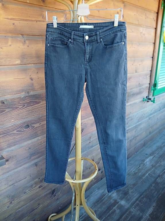 Jeans: LEVI'S 711 Double-Button Skinny Jeans - Dark Grey – Gebraucht aus Ochlenberg von Pbw_ardrobe