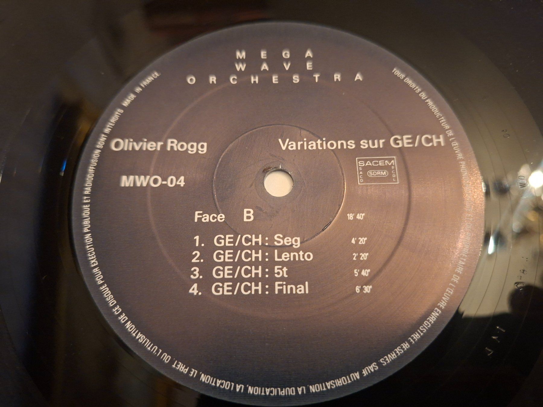 Dischi in vinile: Rare - Mega Wave Orchestra - Olivier Rogg - Variations GE/CH – Usato da Bernex venduto da Wannabehasbeen01 4