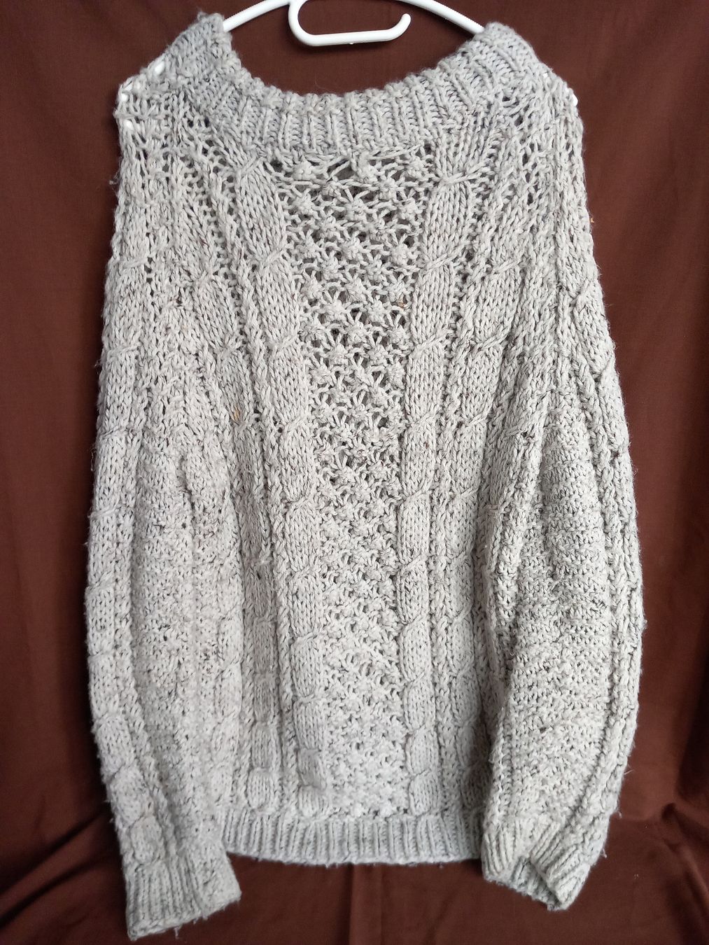 Pullover & Sweatshirts: Pull vintage oversize torsadé en grosse maille – Gebraucht aus Faoug von per_kp6r
