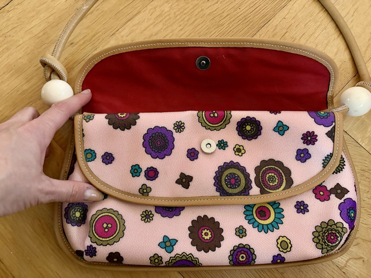 Taschen für Damen: Gygla Handtasche, rosa mit Blumenmuster – Gebraucht aus Muttenz von cho_xj52 2