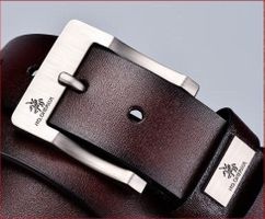 Herrengürtel 105 cm, Breite 3,8 cm. Coffee brown.