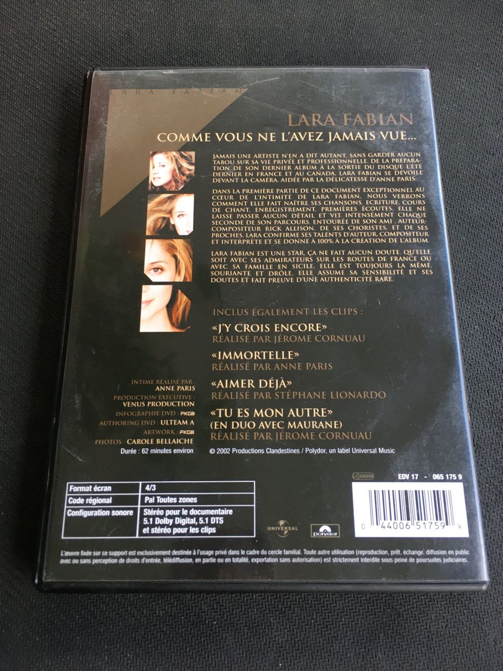 Tutti i DVDs: Lara Fabian - Intime [DVD] – Usato da St.Gallen venduto da MedienJoe 2