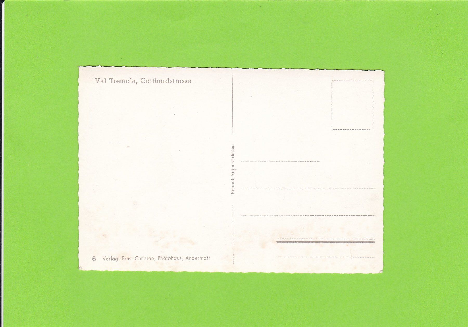 Cartoline postali: Val Tremola – Usato da St. Peterzell venduto da neckertal 1